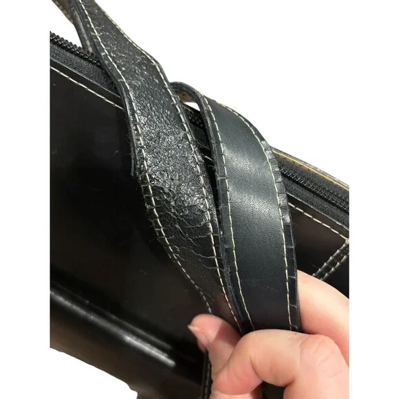 McKlein Glenview Women's Black Leather Inner Pockets Organizer Laptop Briefcase - Picture 14 of 16